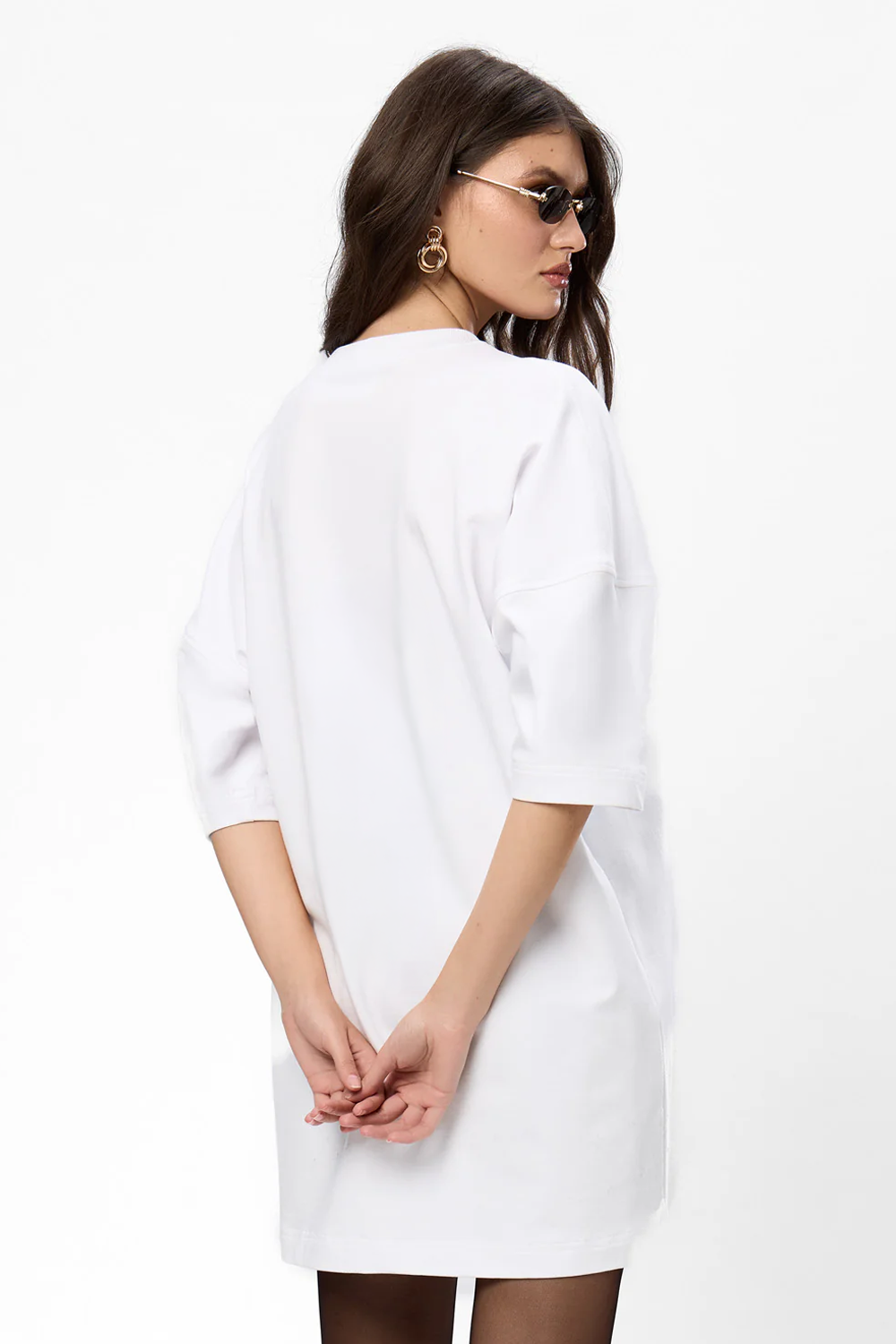 Rochie alba cu imprimeu Red Hands