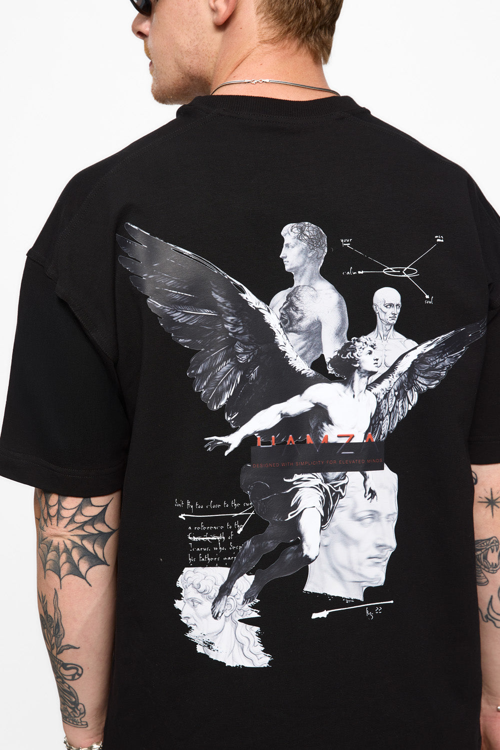 Tricou negru cu imprimeu Los angeles