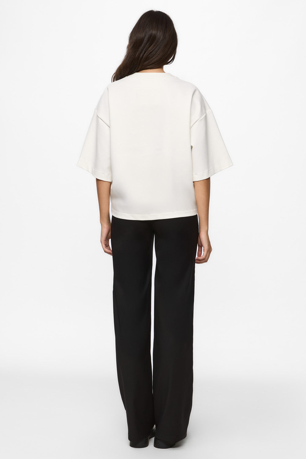 Tricou off white cu cusaturi Kyo Rose