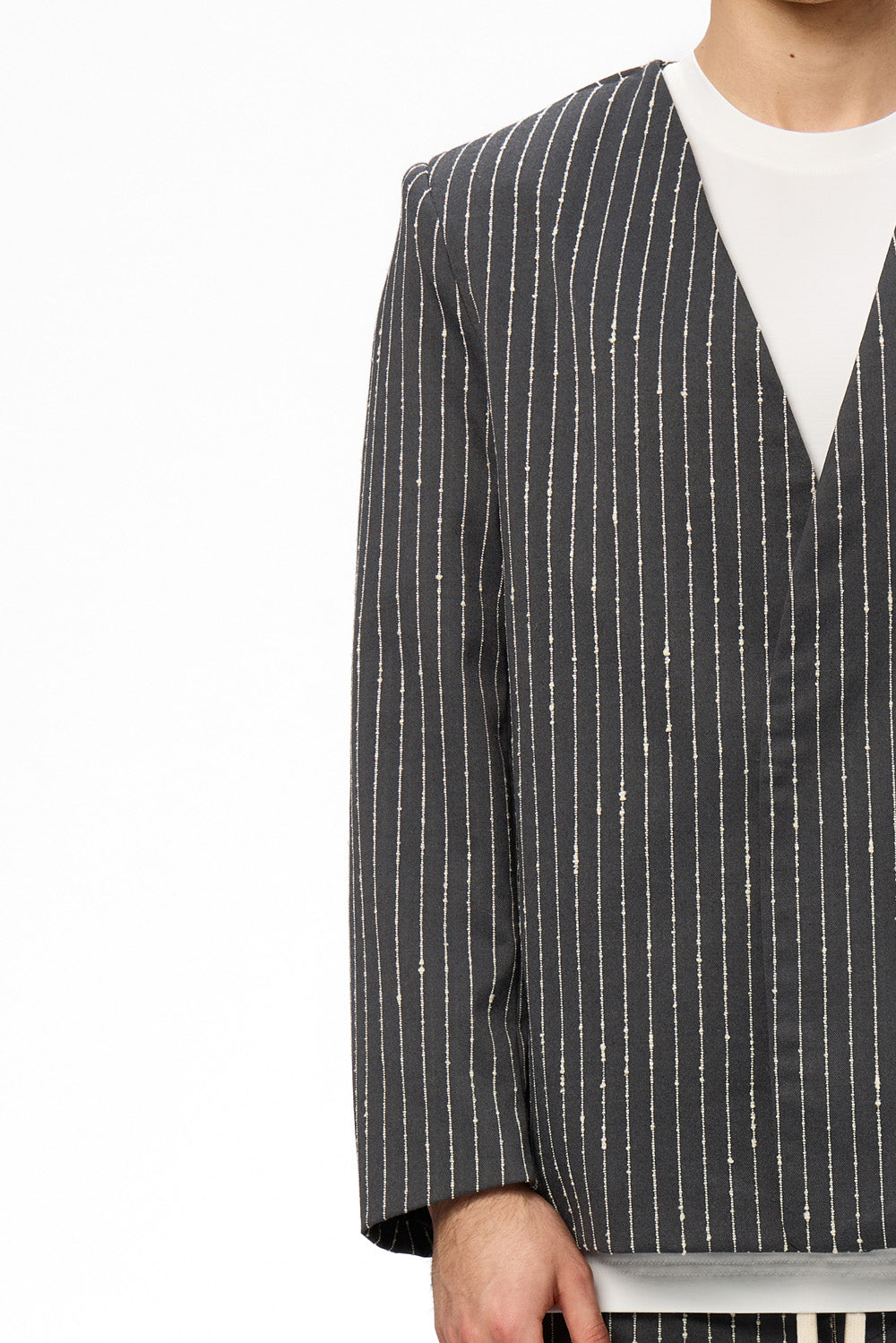 247 Grey Striped Blazer