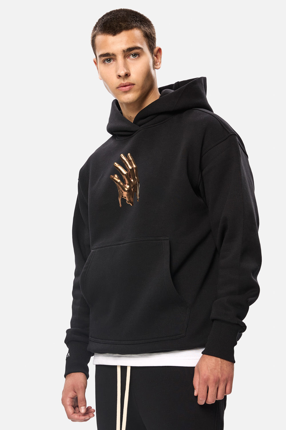 Midas printed fleece Black Hoodie