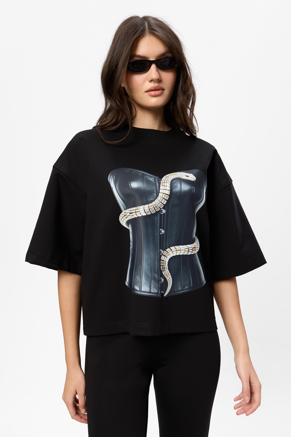 Eva printed Black T-Shirt
