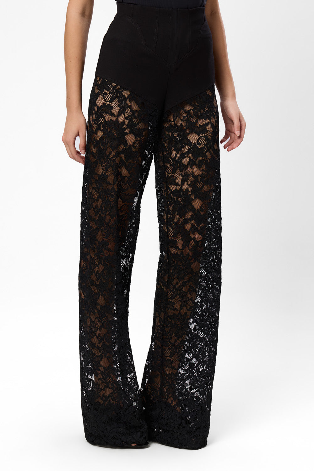 Snowflake black lace Pants