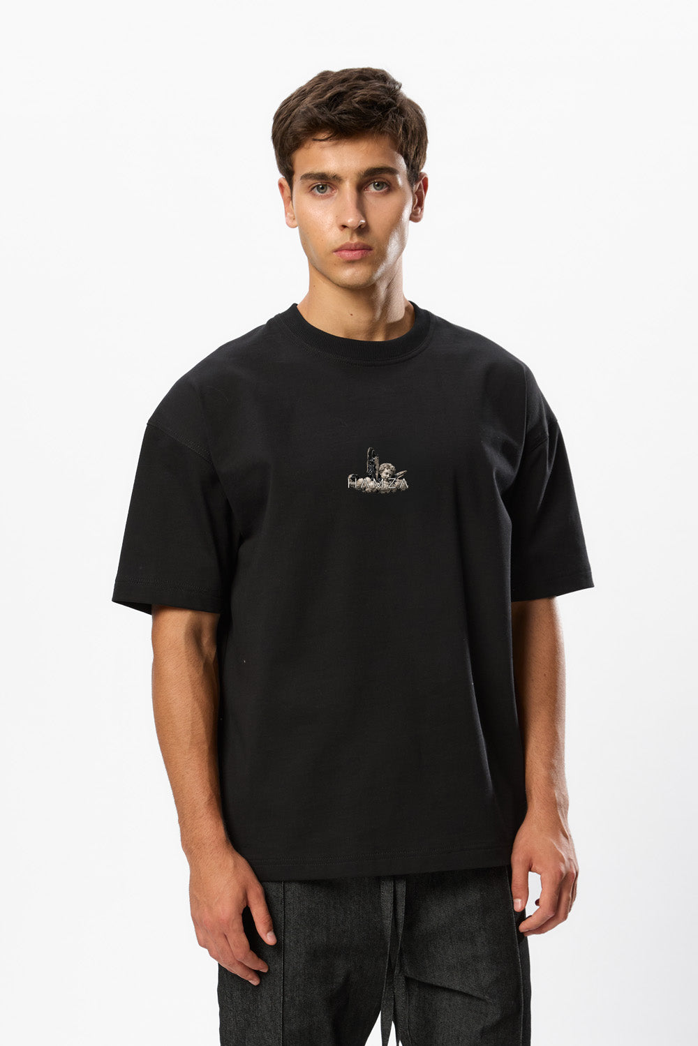 Angels Black printedT-shirt