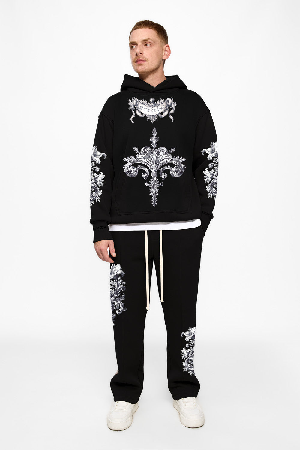Baroque black fleece Hoodie