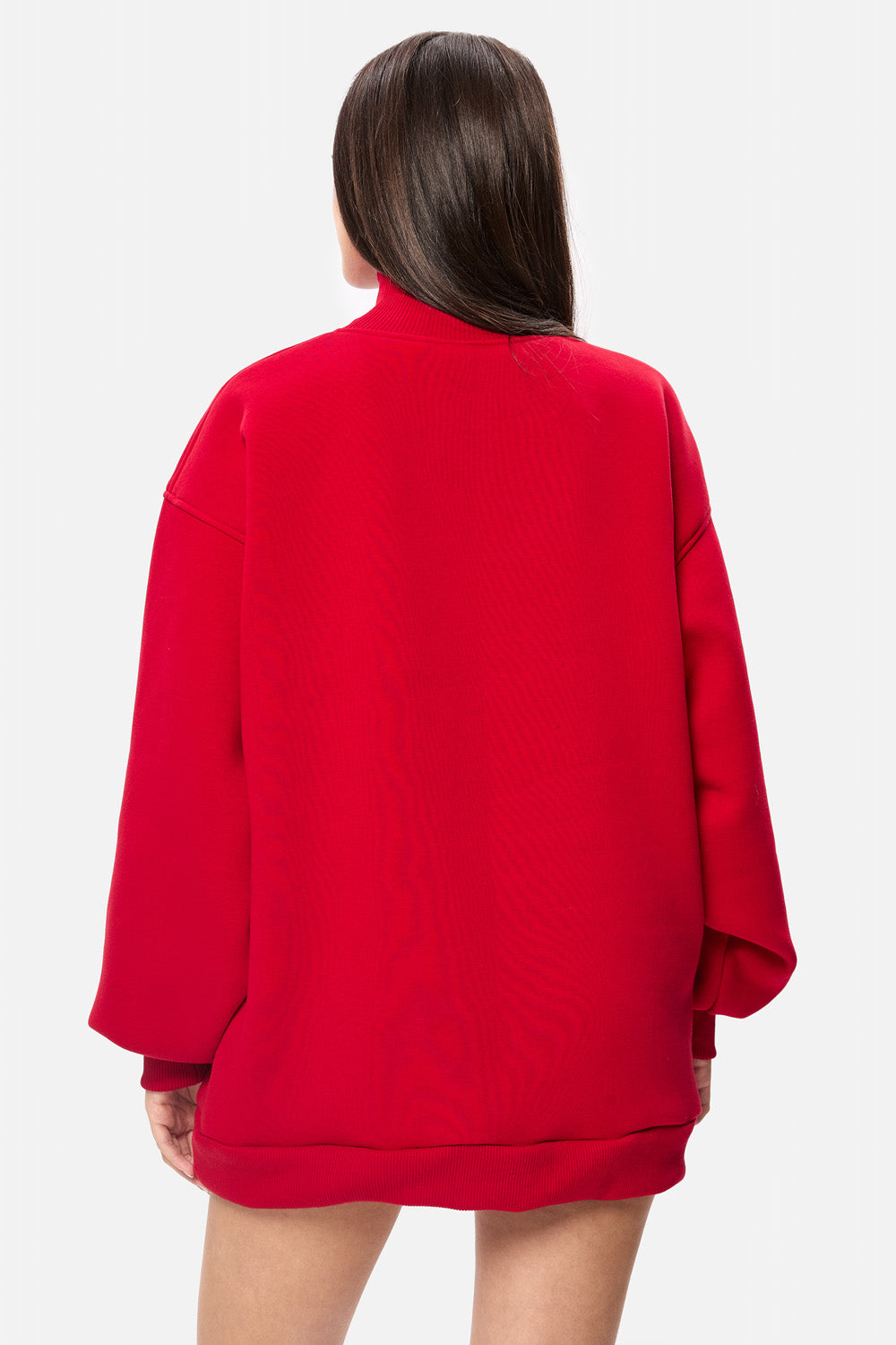 Maleta alba Oversized flausata cu imprimeu Charmante