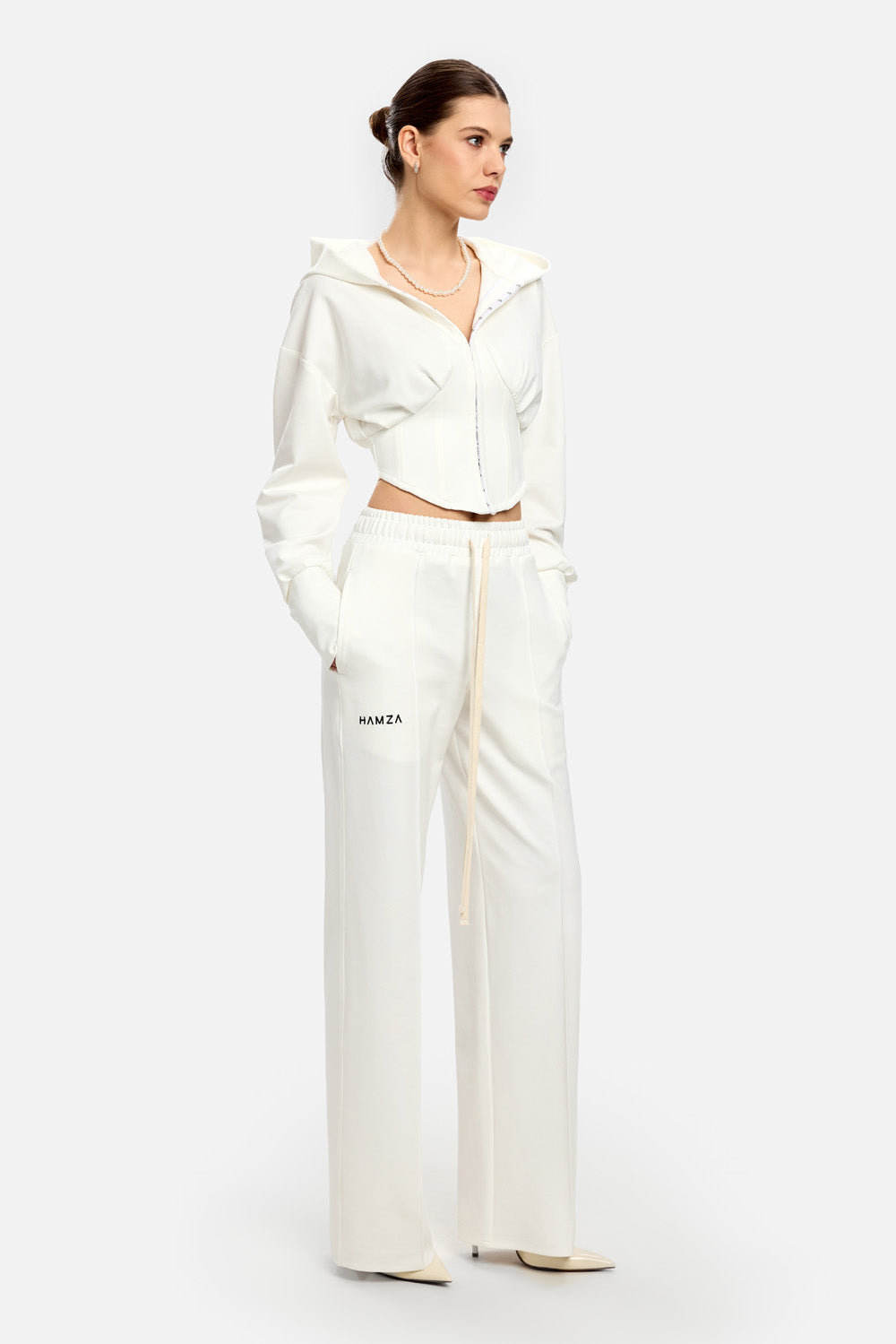 Karol off white flared Pants