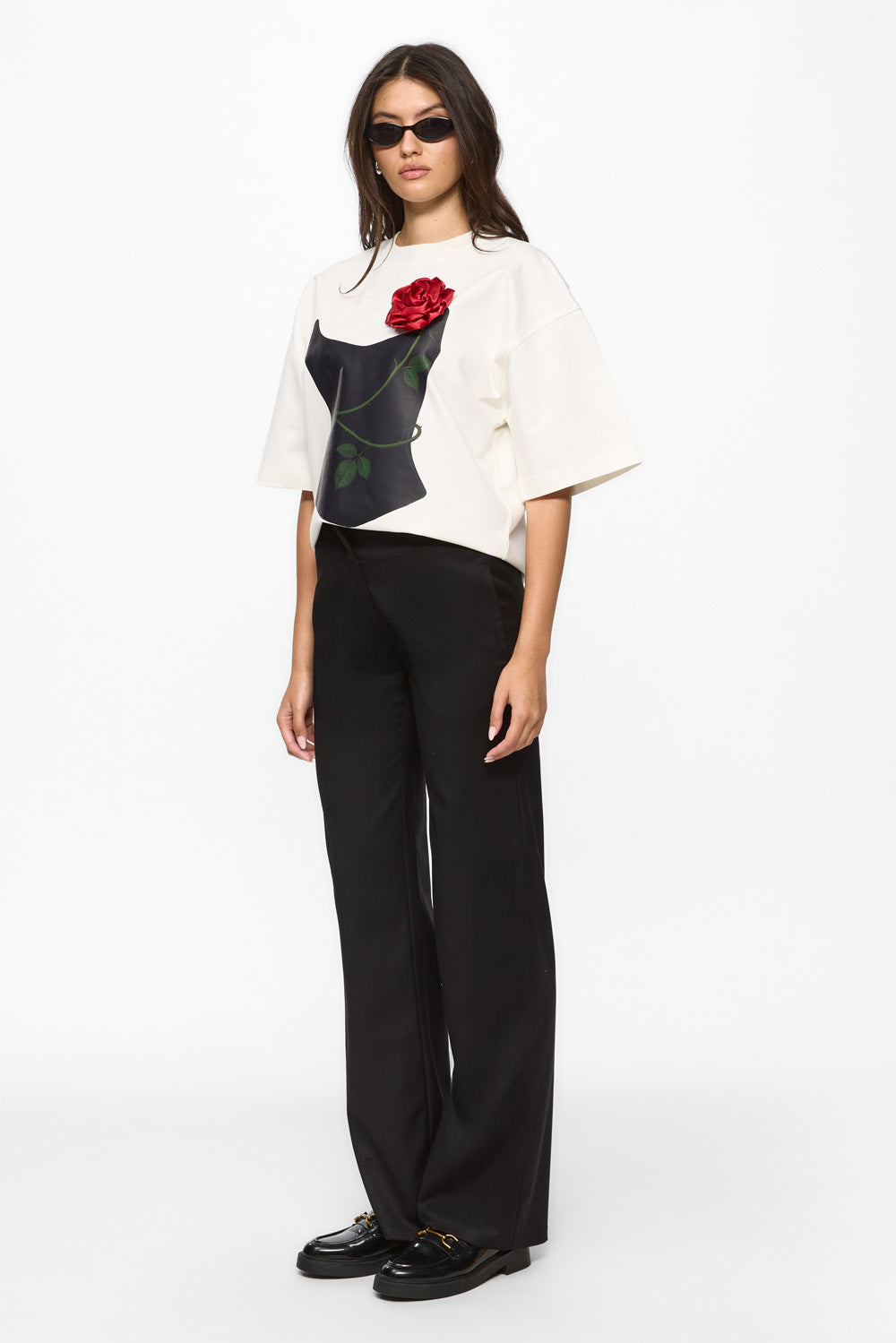 Petalia Printed Off-White T-Shirt