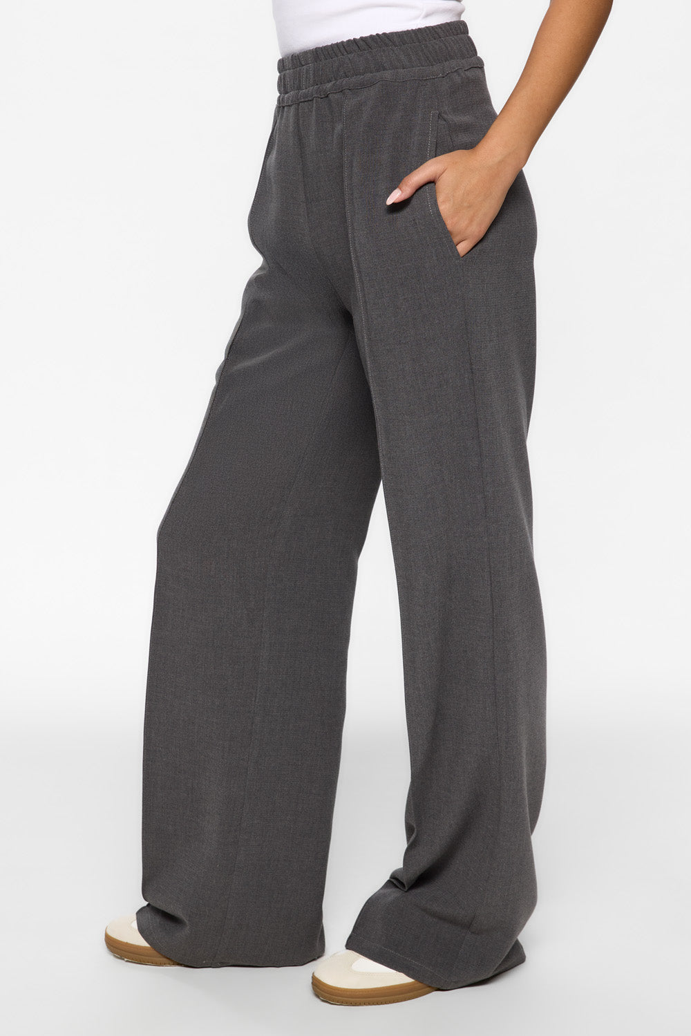 Pantaloni din stofa 247 | Femei | Gri | Stil modern și elegant | Confort și funcționalitate | Atelier Hamza