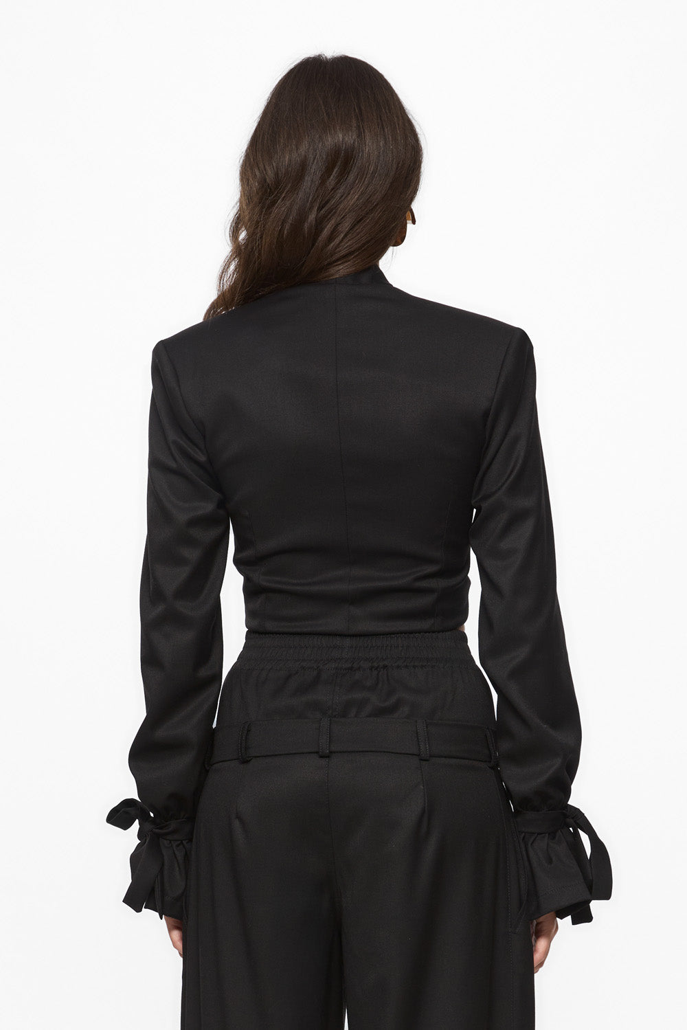 Sacou negru din stofa Kyoto