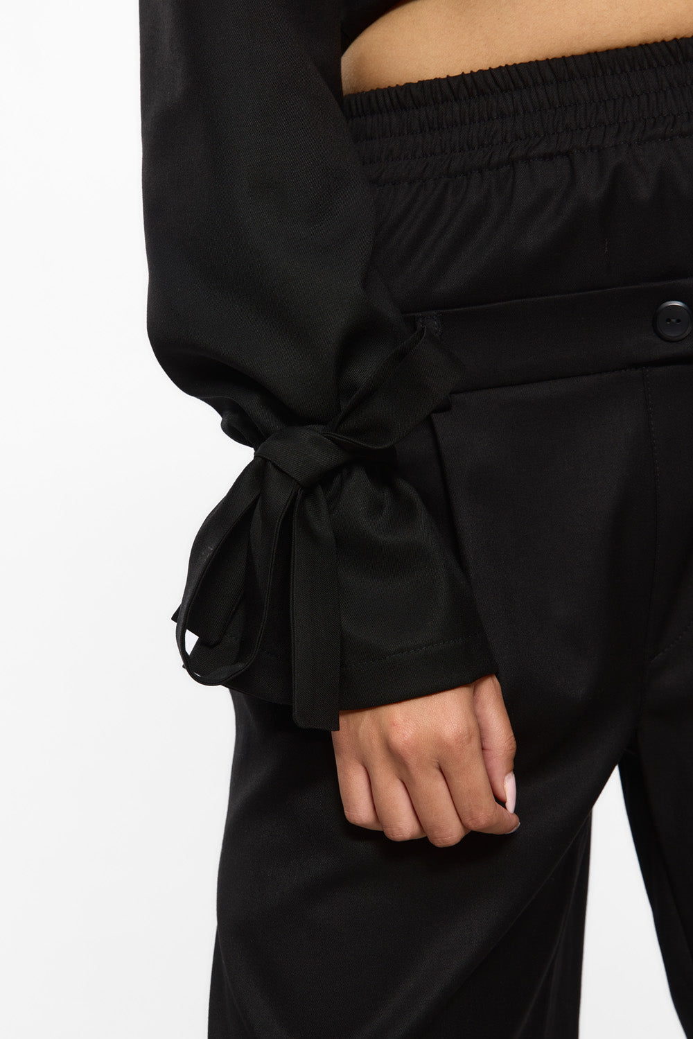 Sacou negru din stofa Kyoto