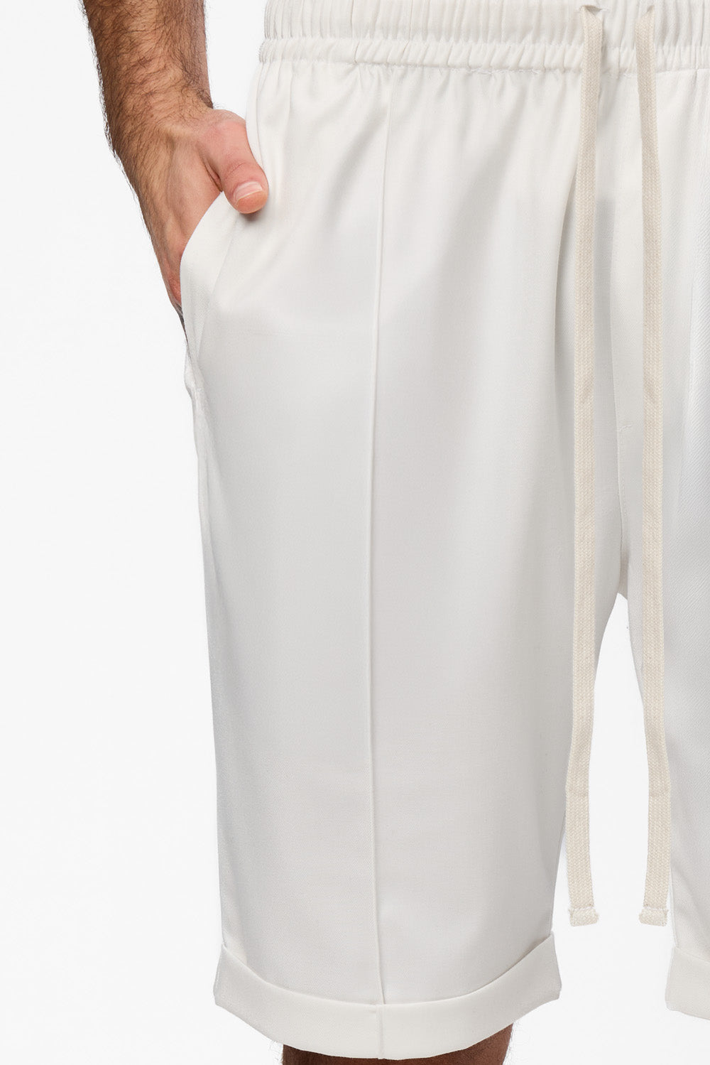 Thomas Off-White Cloth Shorts