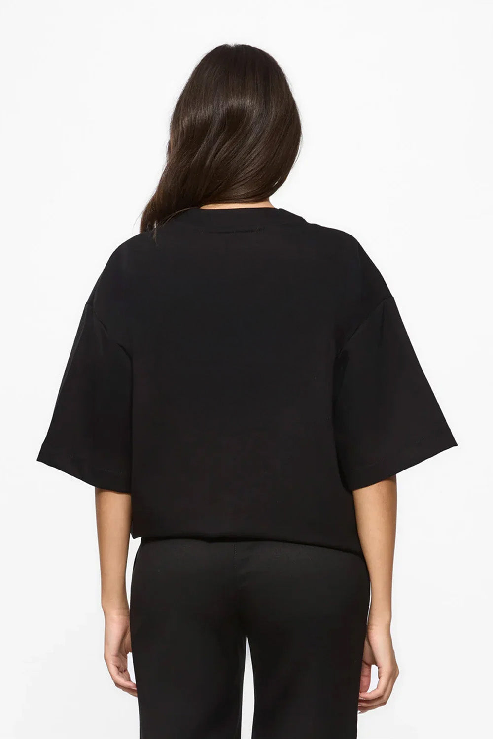 Leather Hands printed Black T-Shirt