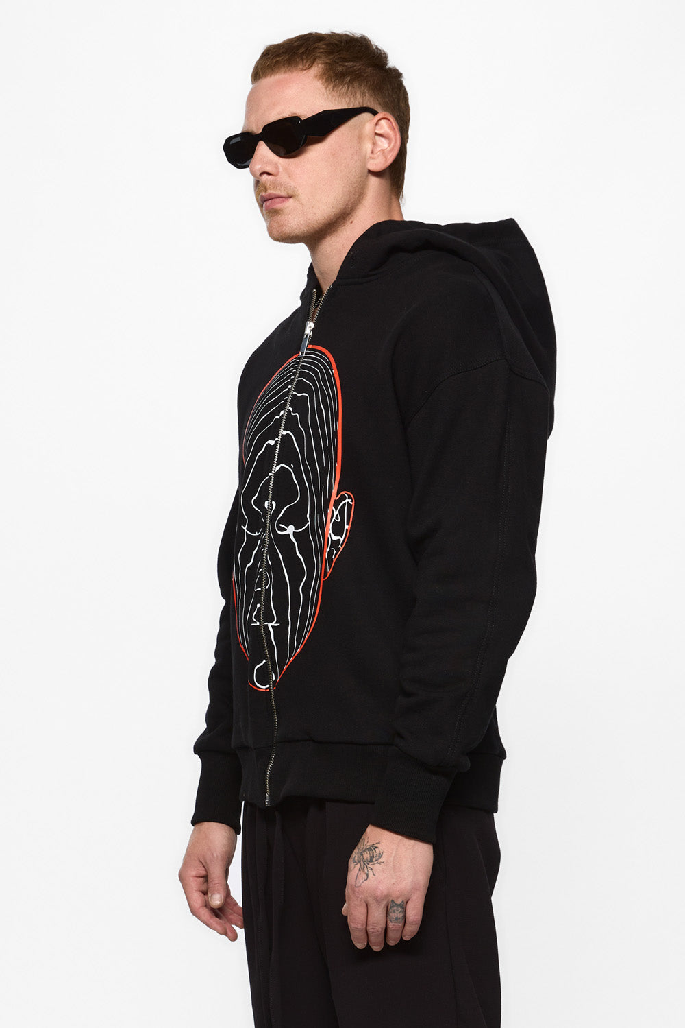 Ego printed Zip Hoodie