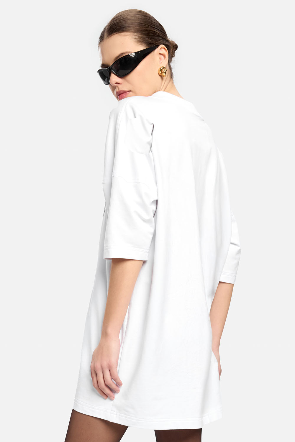 Rochie neagra cu imprimeu Silver Belt