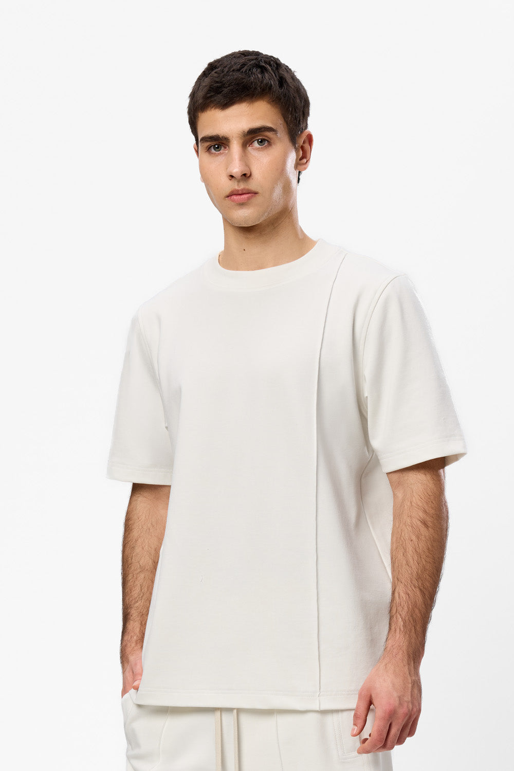 Khan V2 off-white seam detail T-shirt