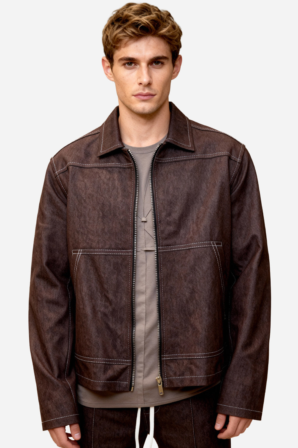 Six denim Brown Jacket