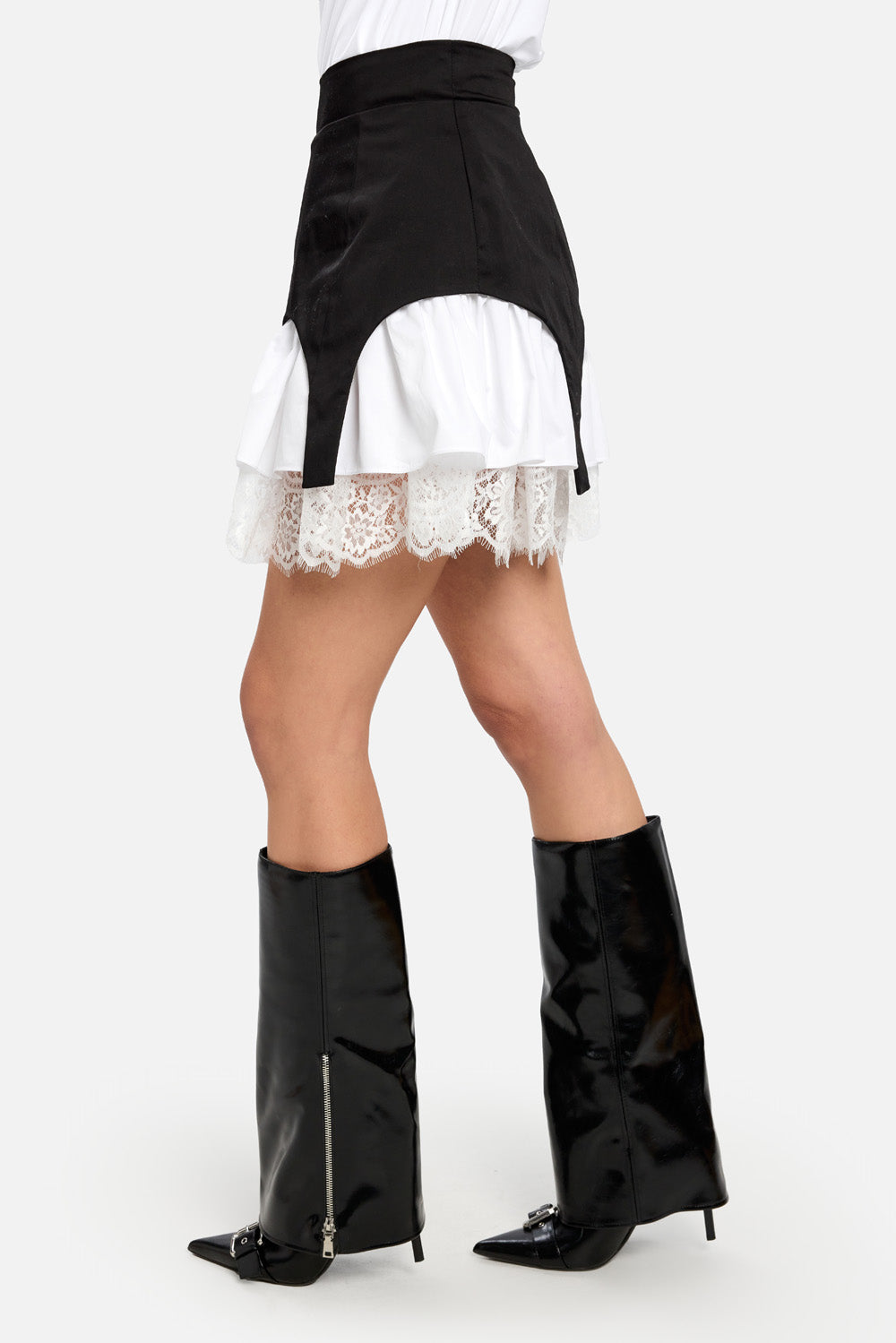 Fusta neagra cu portjartiere Black Swan