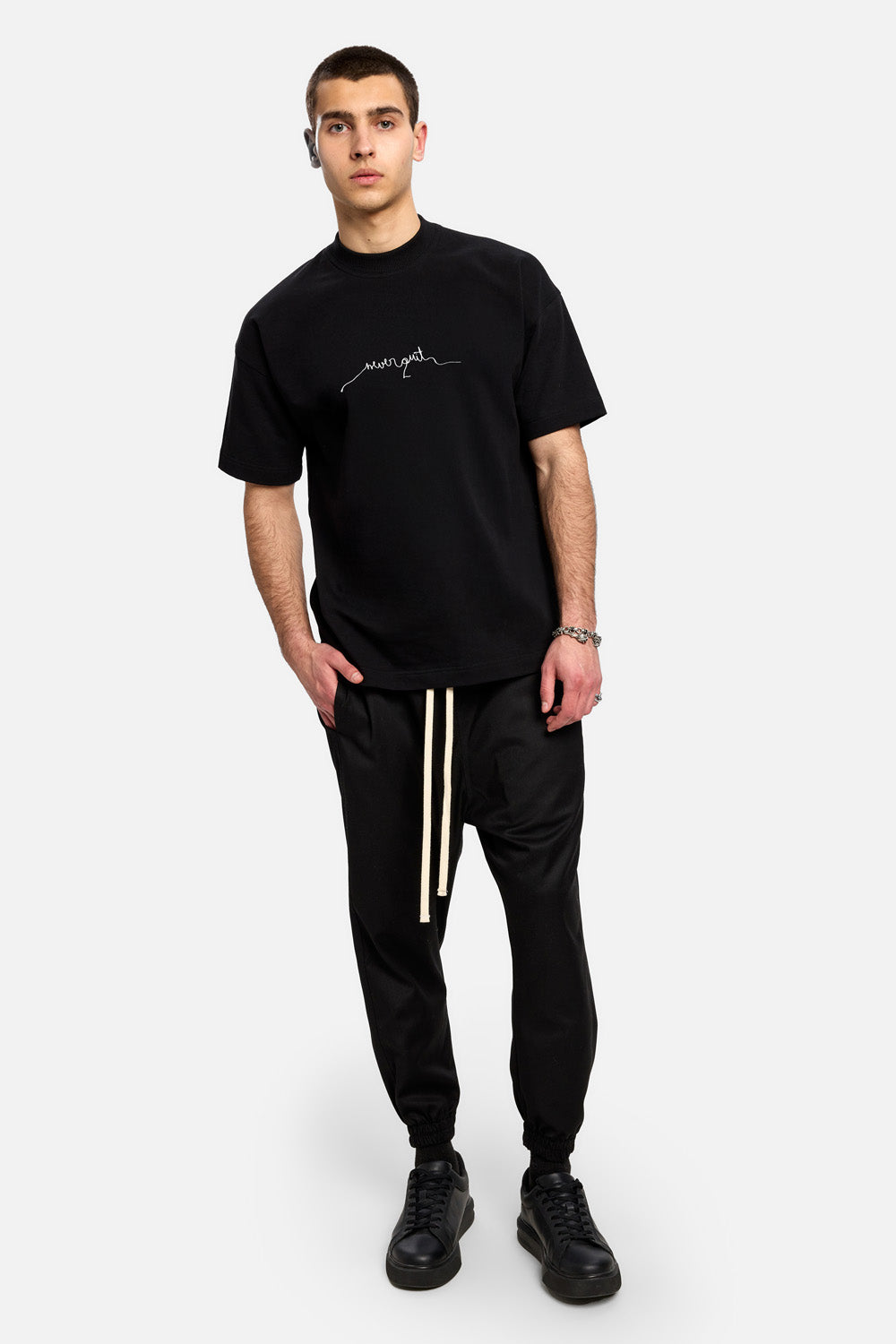 Tricou negru cu imprimeu Glory