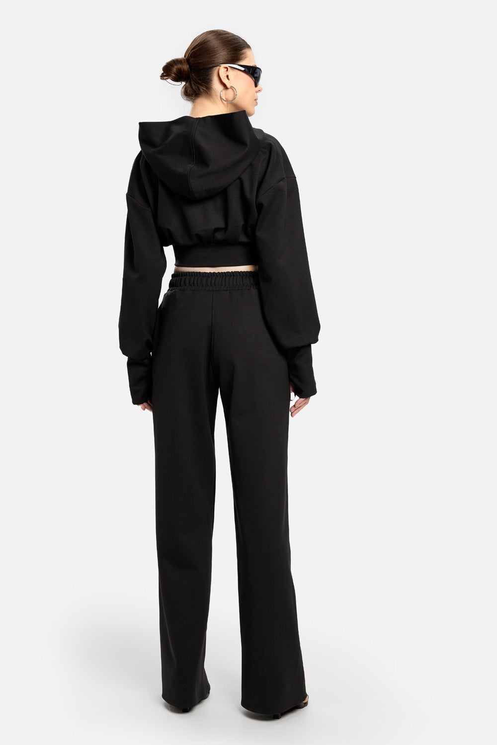 Pantaloni evazați Karol| Femei | Negru | Stil Modern & Elegant | Confort & Funcționalitate | Atelier Hamza