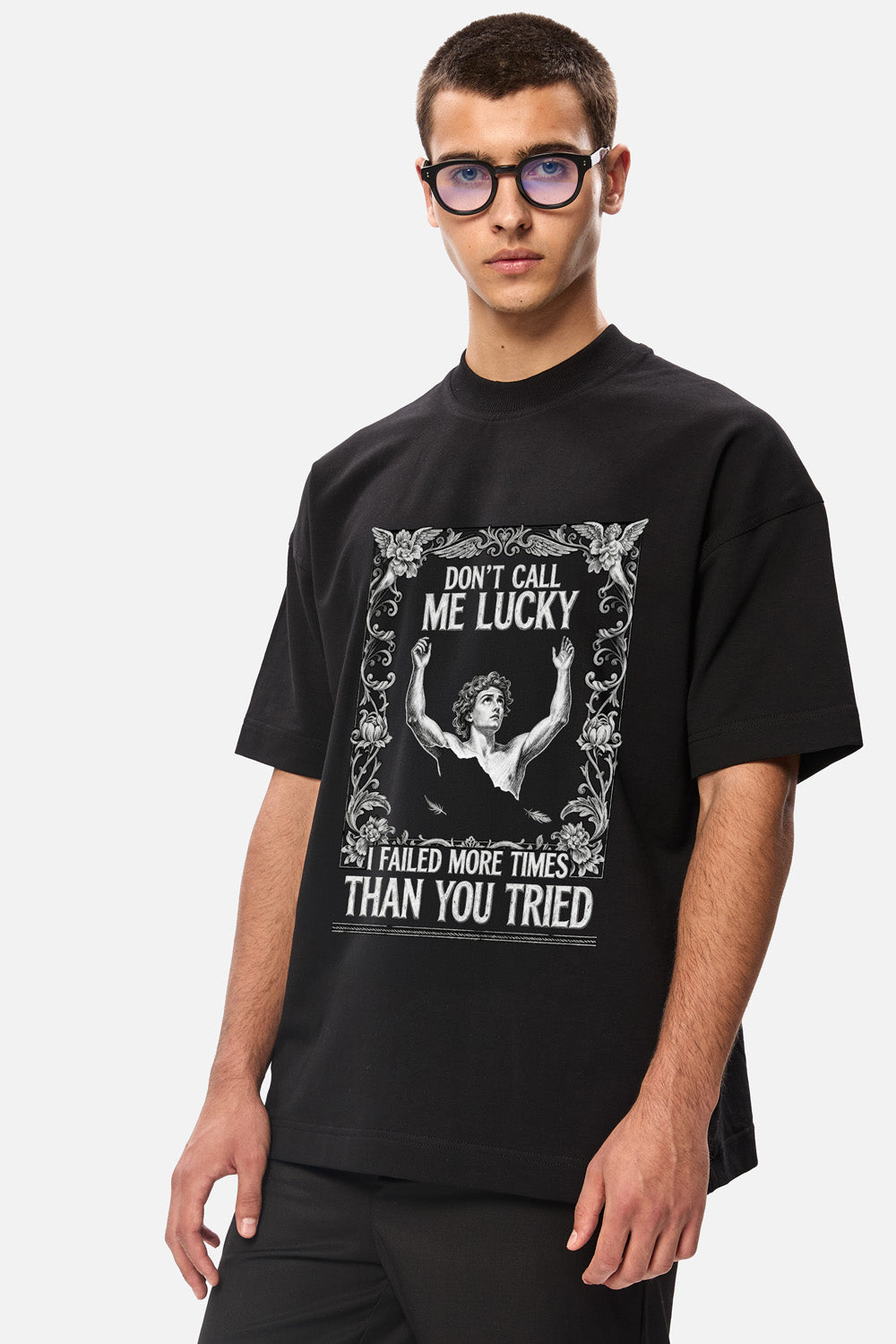 Don't call me lucky T-shirt black