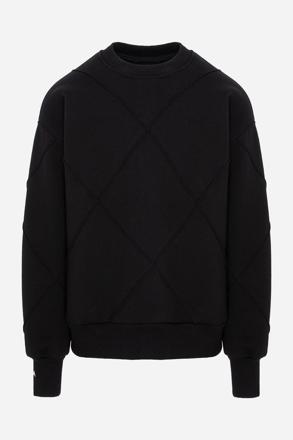 Diamond Fleece Black Sweatshirt