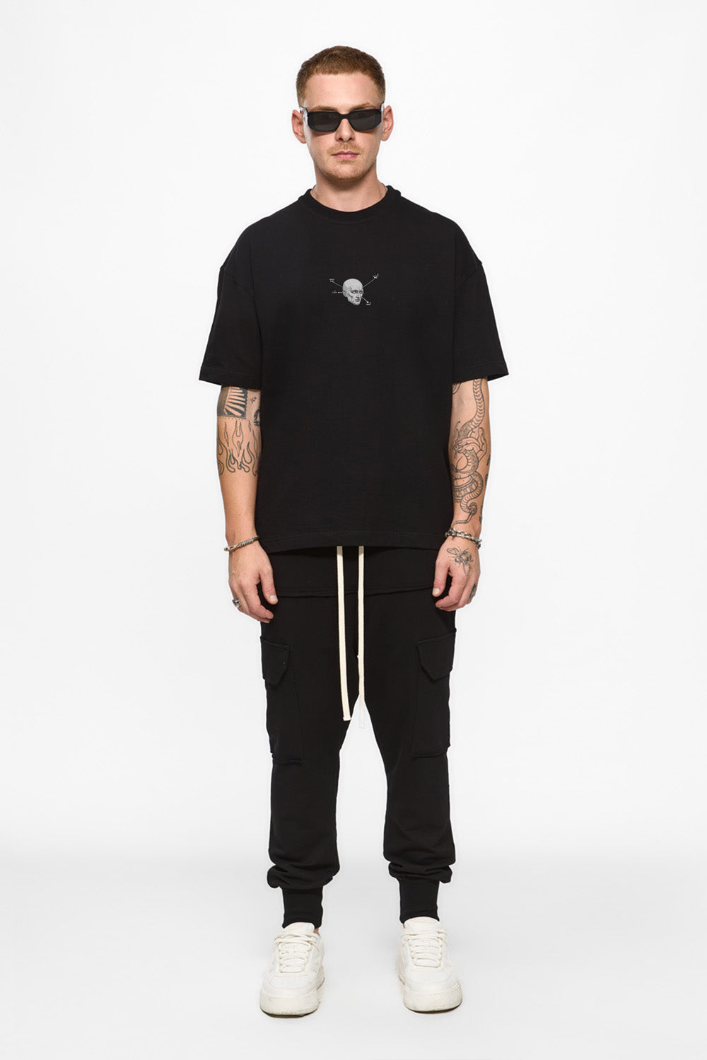 Tricou negru cu imprimeu Los angeles