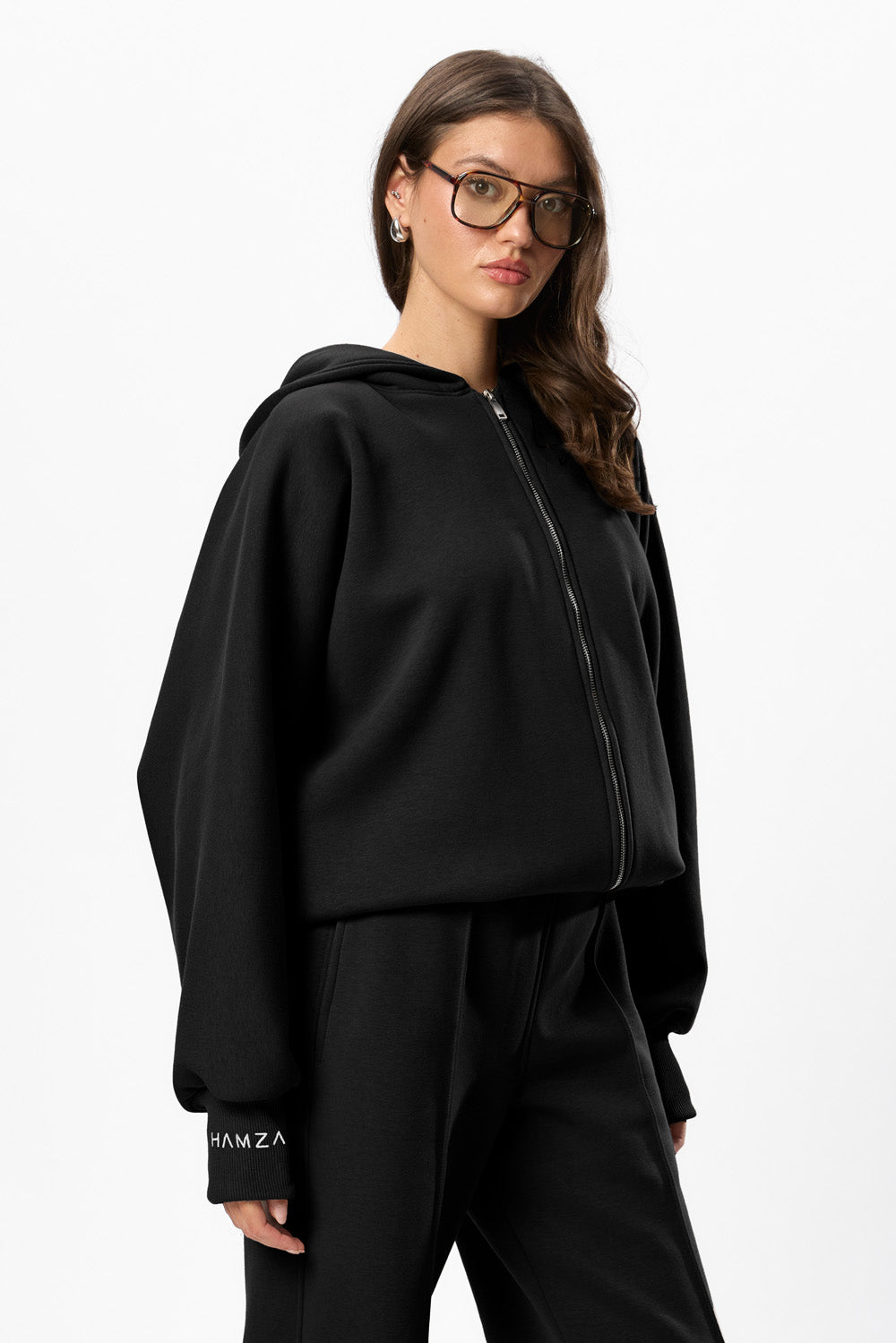 Hardy V2 Black Fleece Zip Hoodie