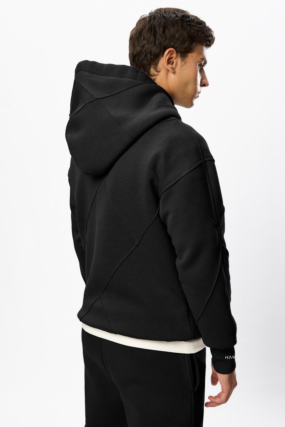 Diamond Fleece Black Hoodie