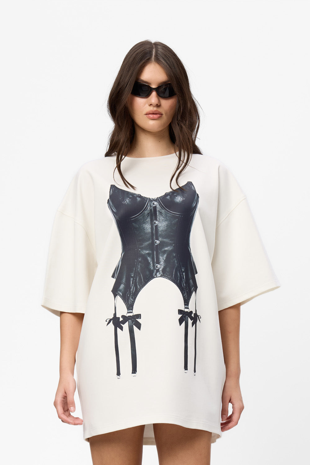 Kyoto Corset printed Off-White Dress