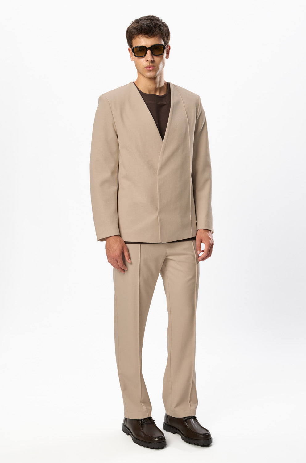 247 Beige Wool Blend Blazer