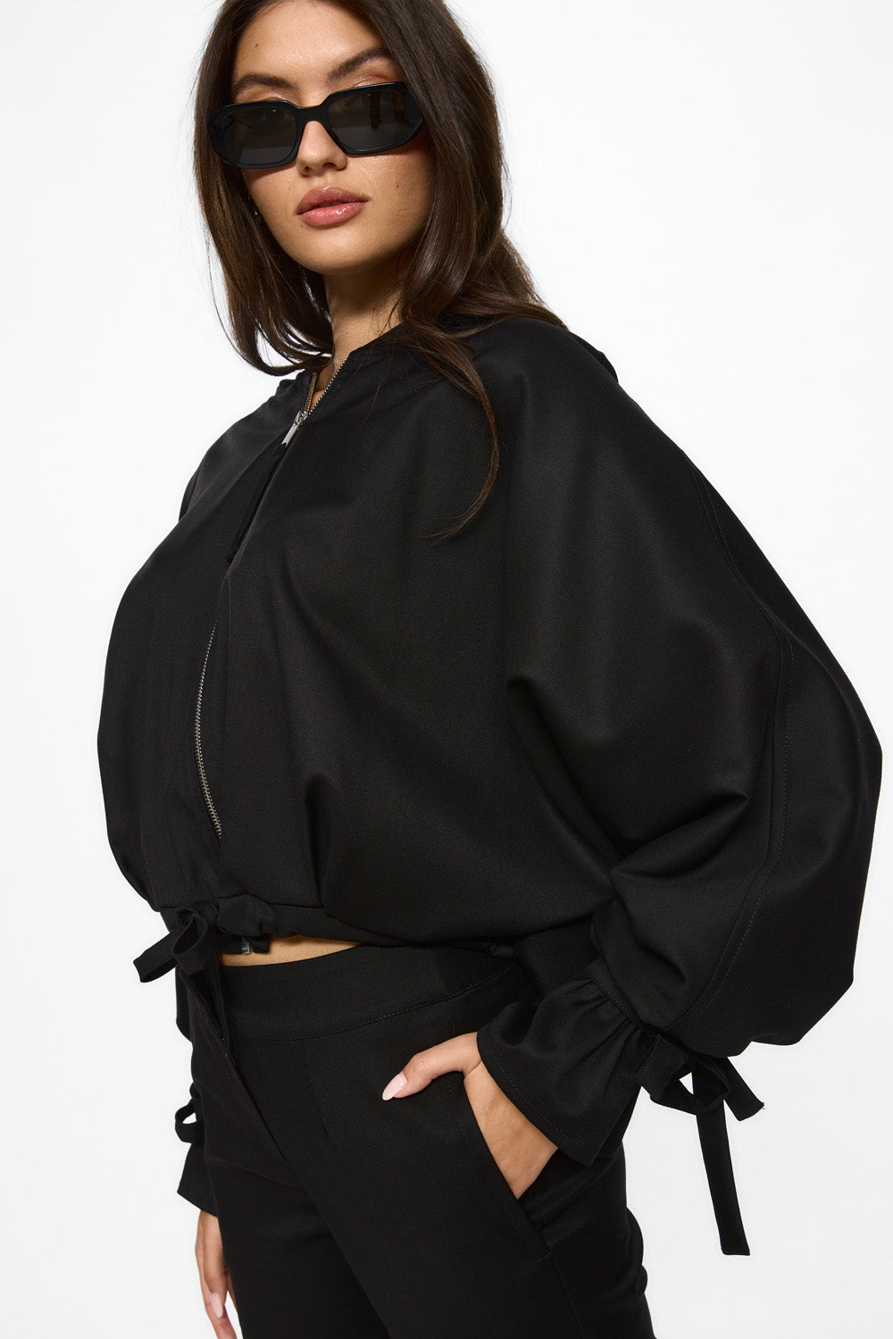 Swan Black Cloth Jacket