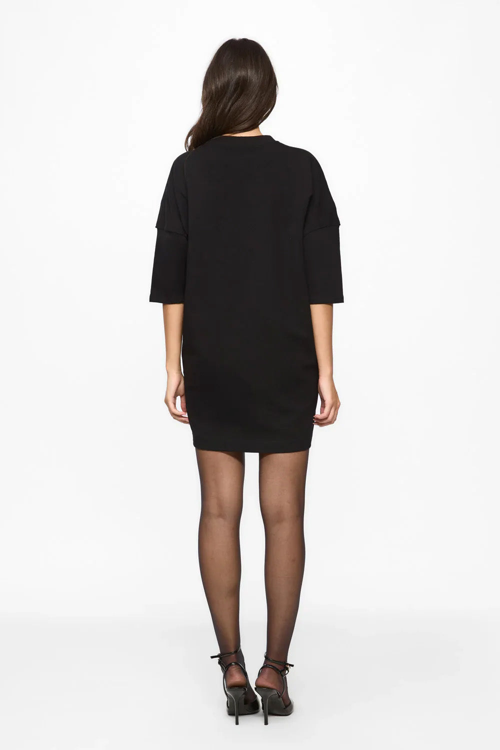 Eva Printed Black Dress