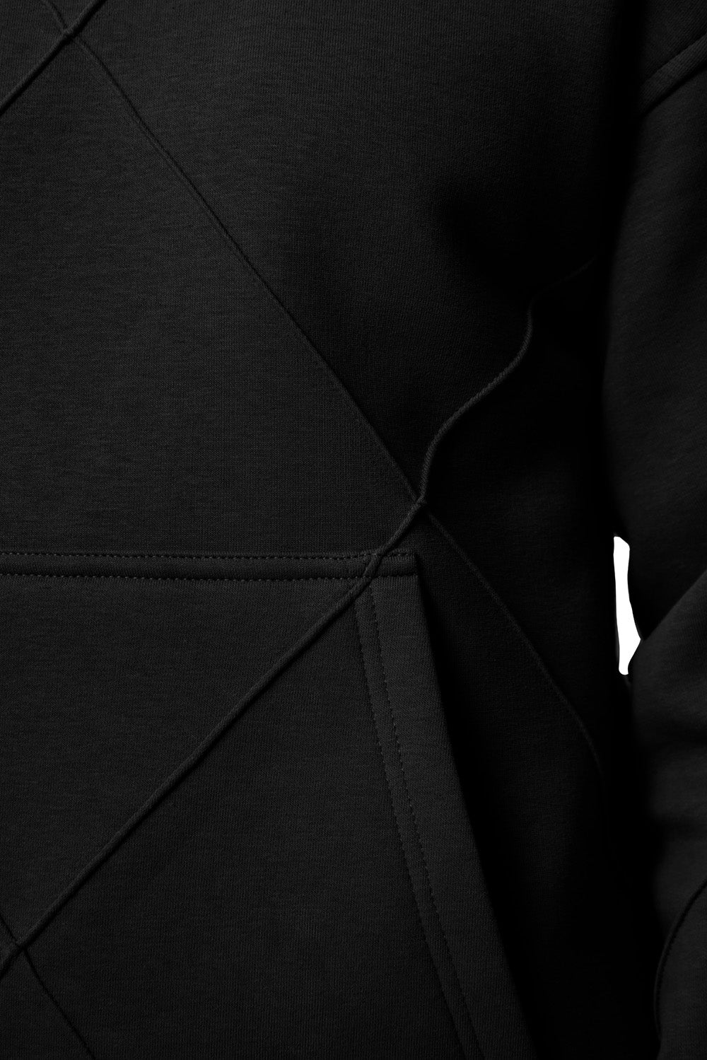 Diamond Fleece Black Hoodie