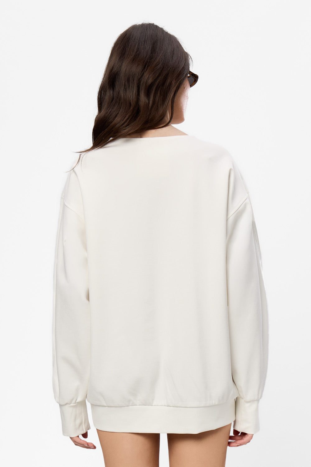 Eva Printed Off-White Sweater
