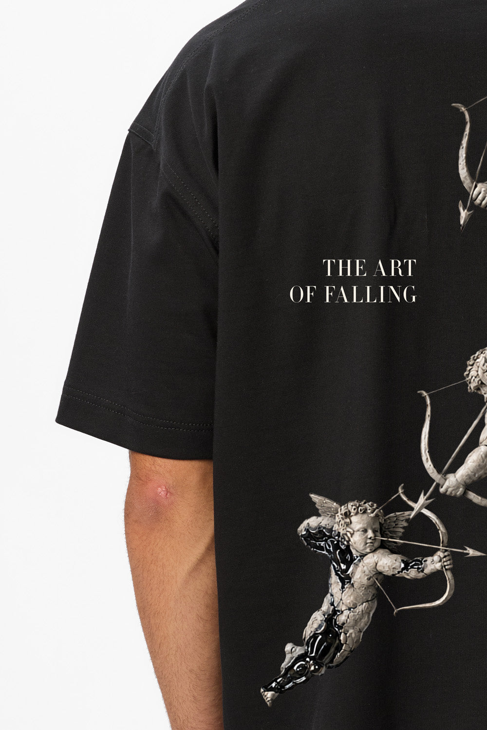 Angels Black printedT-shirt