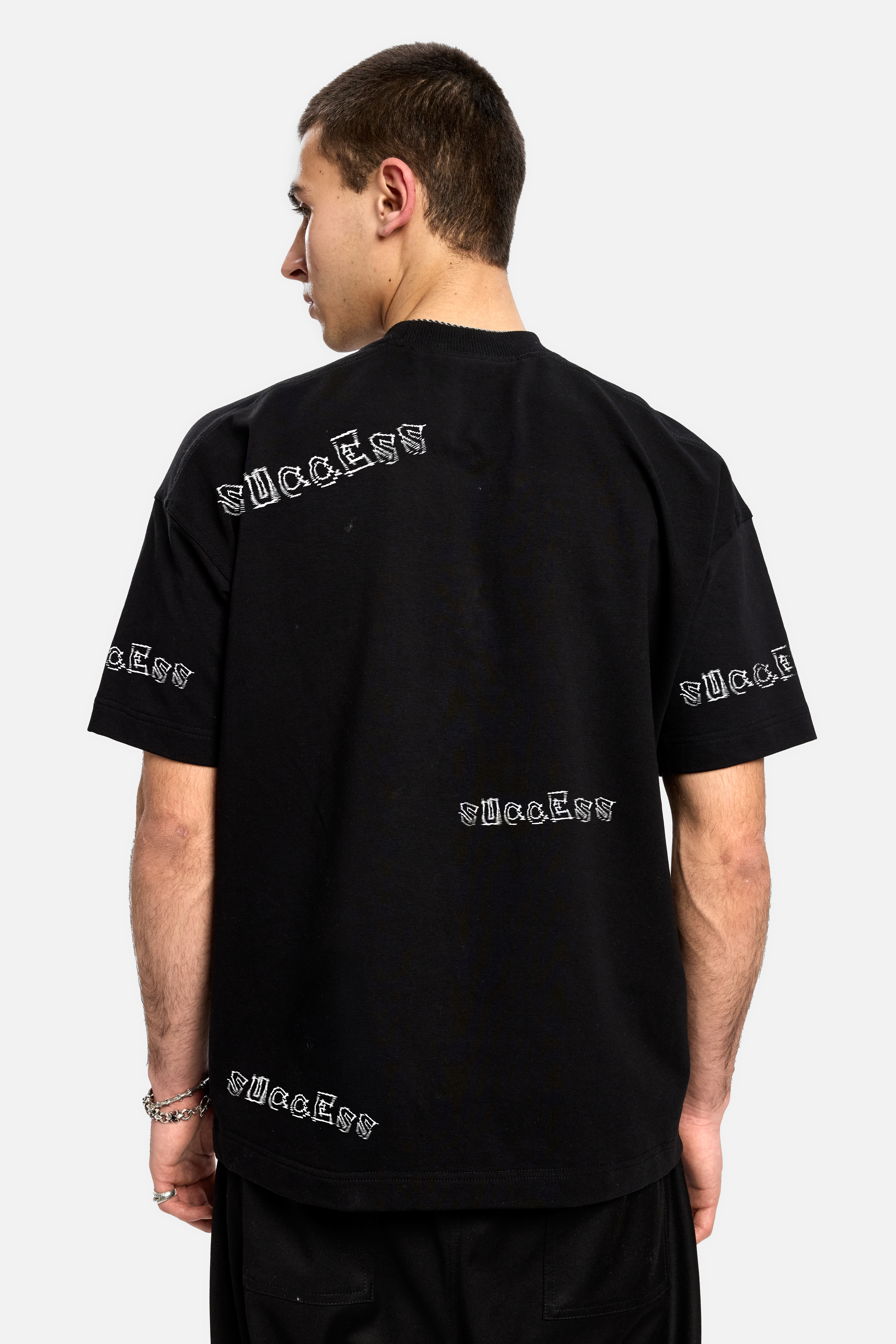 Tricou negru cu imprimeu Success