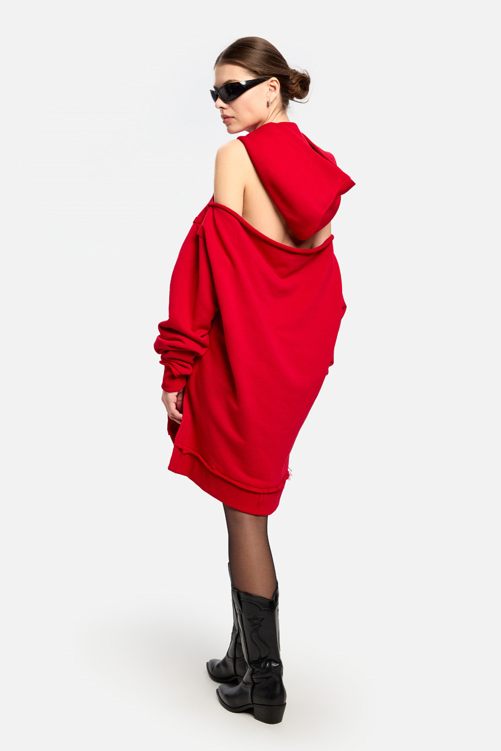 Hanorac Rochie NEGRU cu broderie FRAGILE