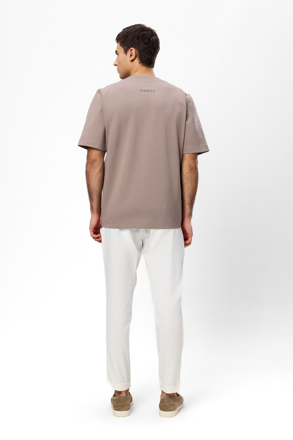 Khan V2 beige seam detail T-shirt
