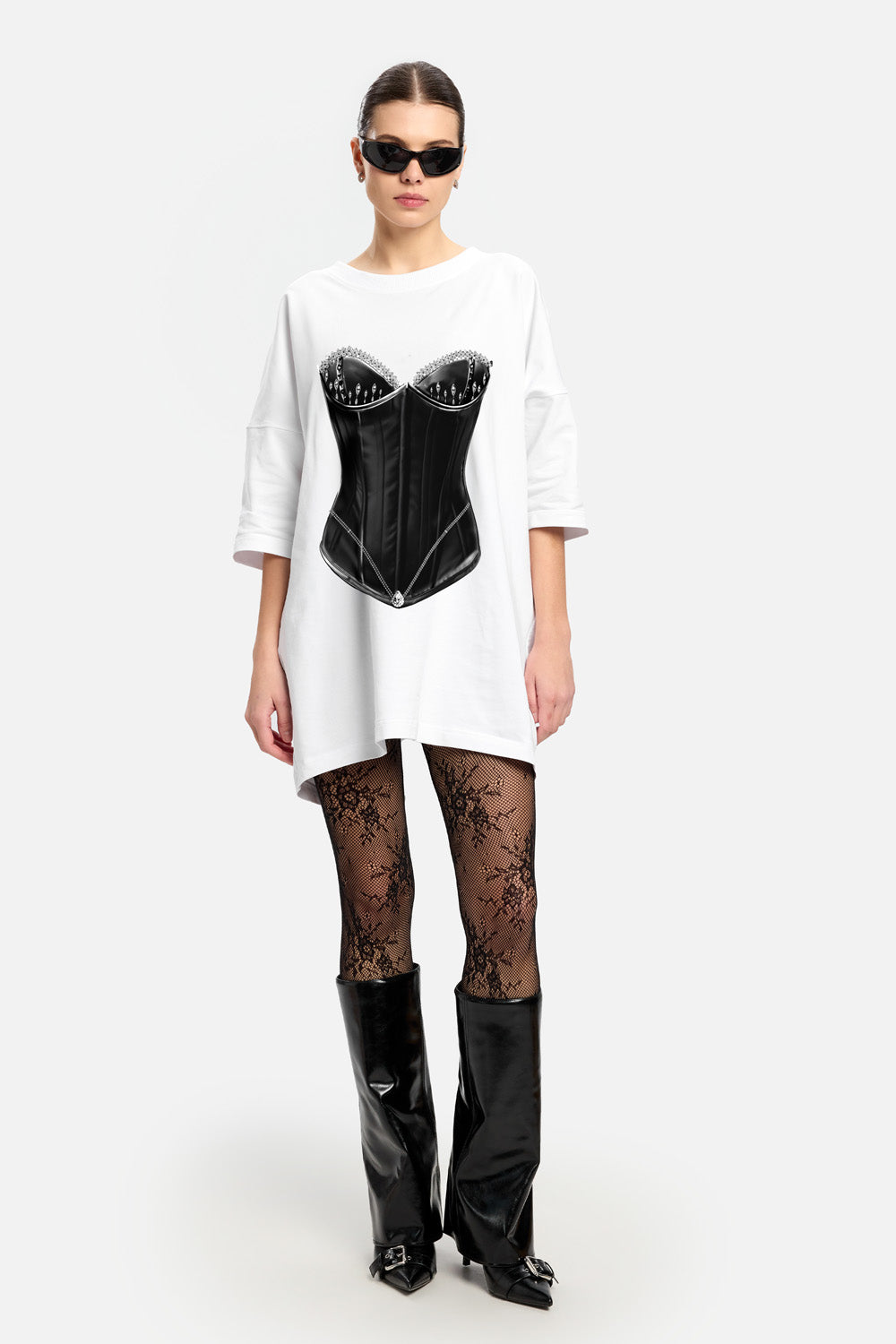 Rochie cu imprimeu Vanta | Femei | Alb | Stil Modern & Elegant | Confort & Funcționalitate | Atelier Hamza