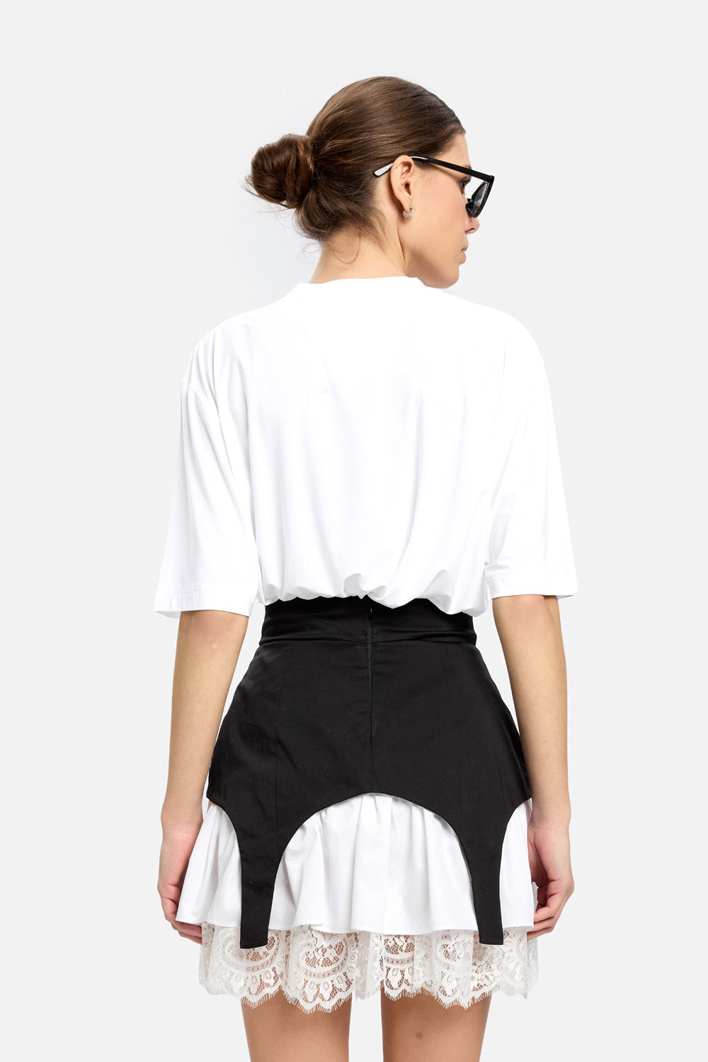 Fusta neagra cu portjartiere Black Swan