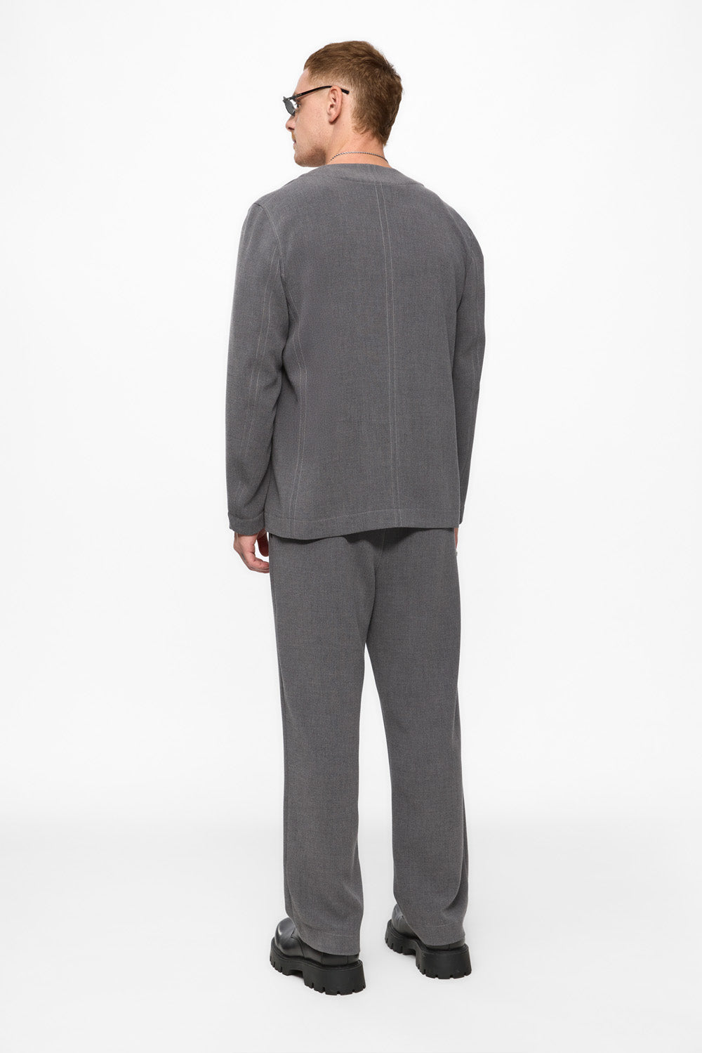 Cardigan gri din stofa de barbati 247 v2