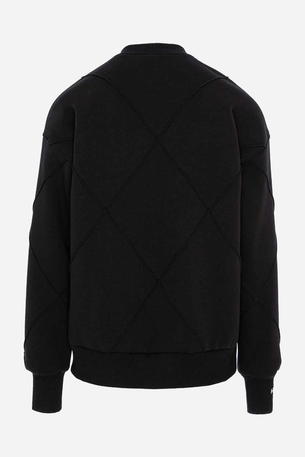 Diamond Fleece Black Sweatshirt