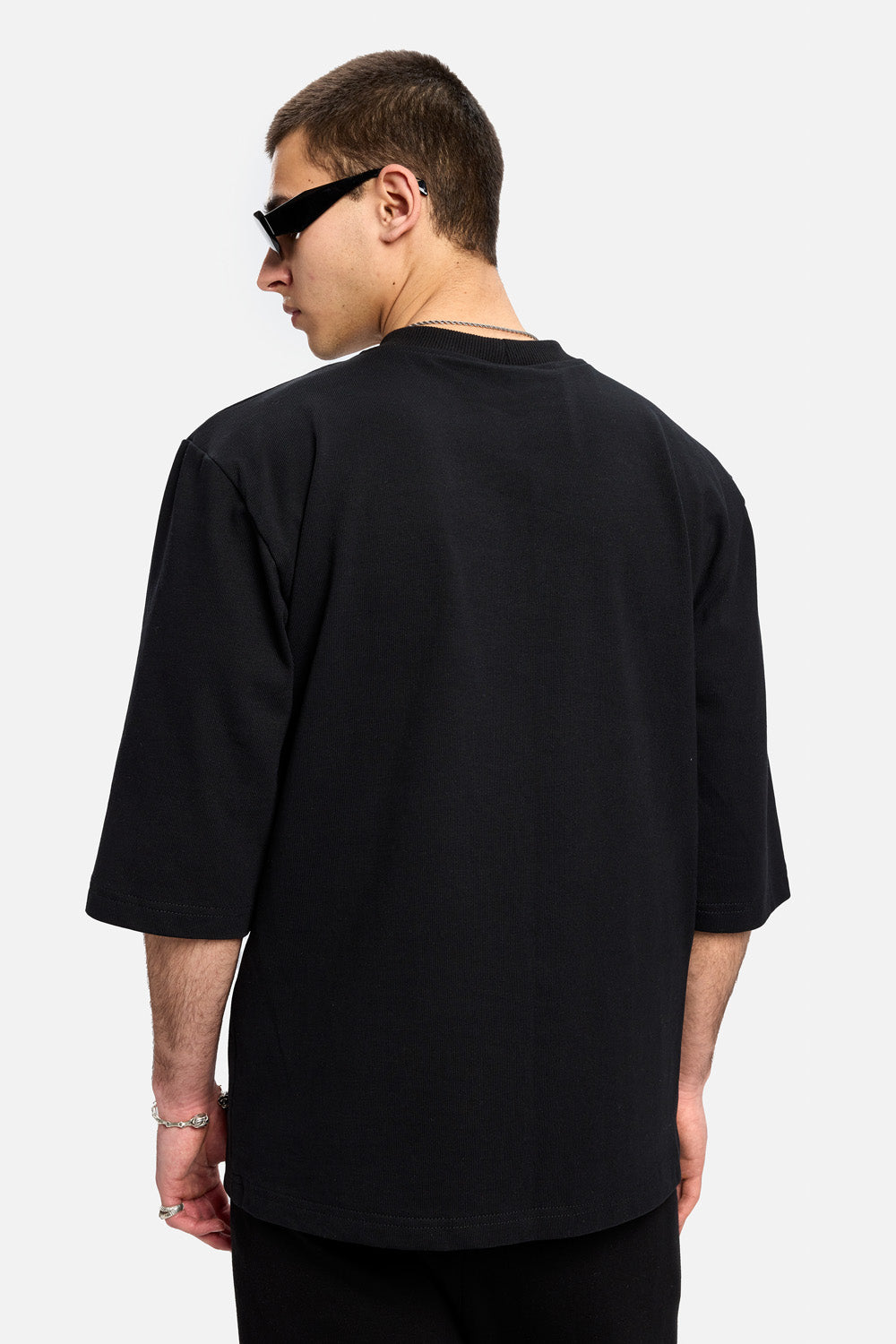 Tricou cu buzunar Bandana | Bărbați | Negru | Stil Modern & Elegant | Confort & Funcționalitate | Atelier Hamza
