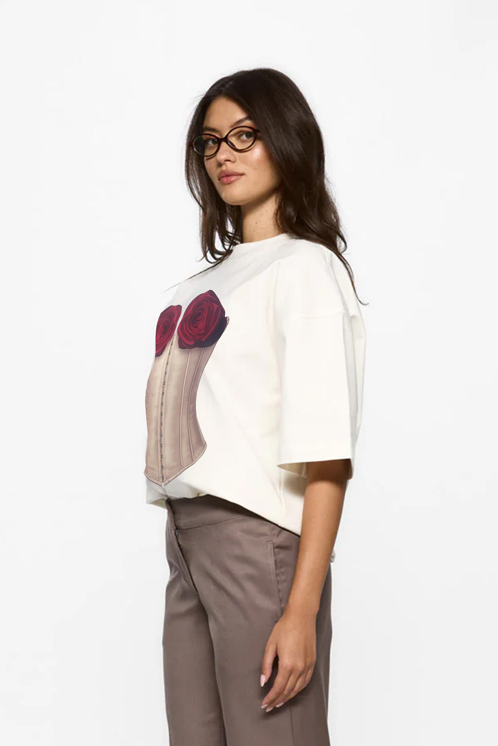 Tricou off-white cu imprimeu Vanilla