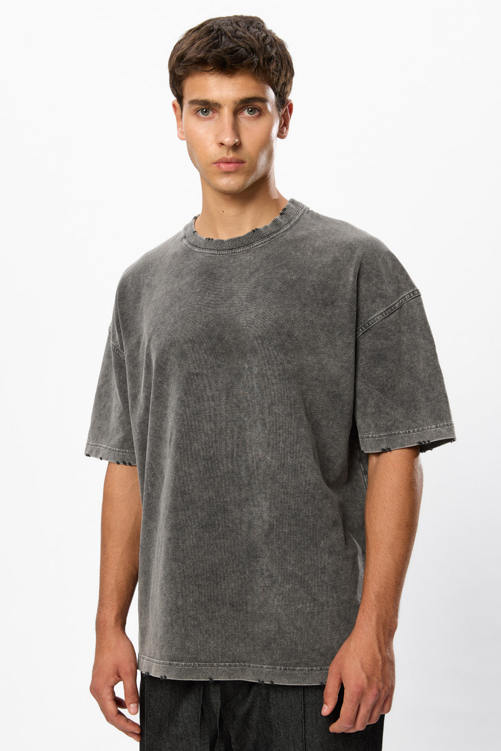 Tricou Gri Vintage Distressed