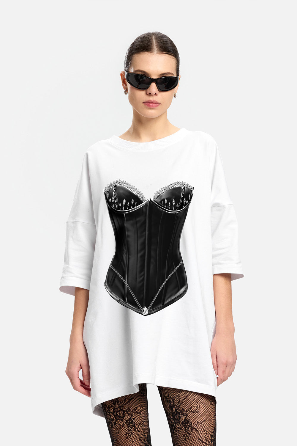 Rochie cu imprimeu Vanta | Femei | Alb | Stil Modern & Elegant | Confort & Funcționalitate | Atelier Hamza
