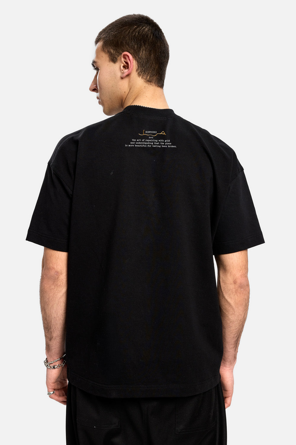 Tricou gri cu imprimeu Ginza