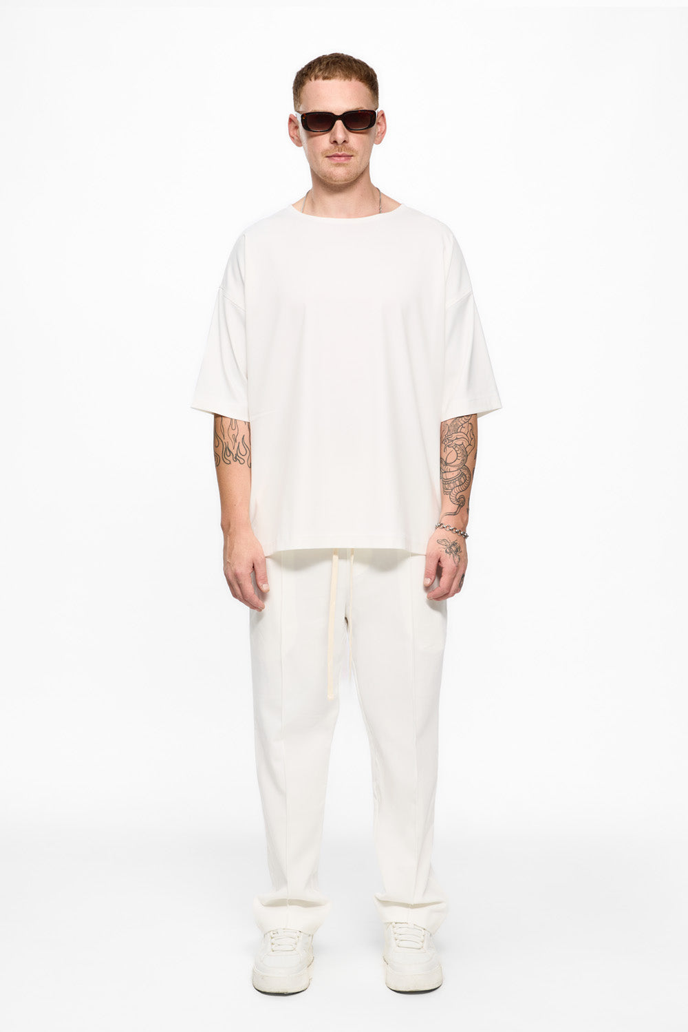 Tricou alb din stofa Thom V2
