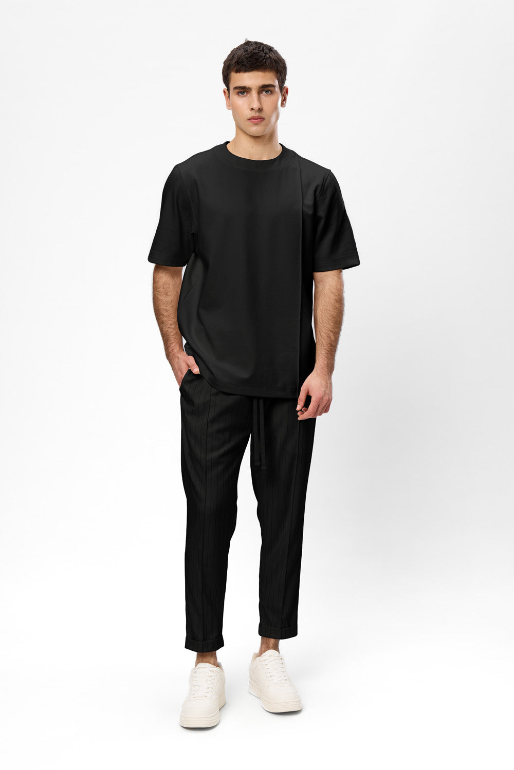 Khan V2 black seam detail T-shirt